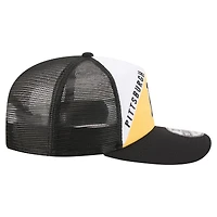 Men's New Era White/Black Pittsburgh Pirates Retro Cut 19TWENTY Adjustable Trucker Hat