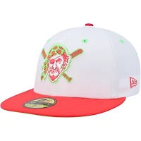 Casquette ajustée New Era Pittsburgh Pirates Three Rivers Stadium 30th Anniversary Strawberry Lolli 59FIFTY pour homme, blanc/corail