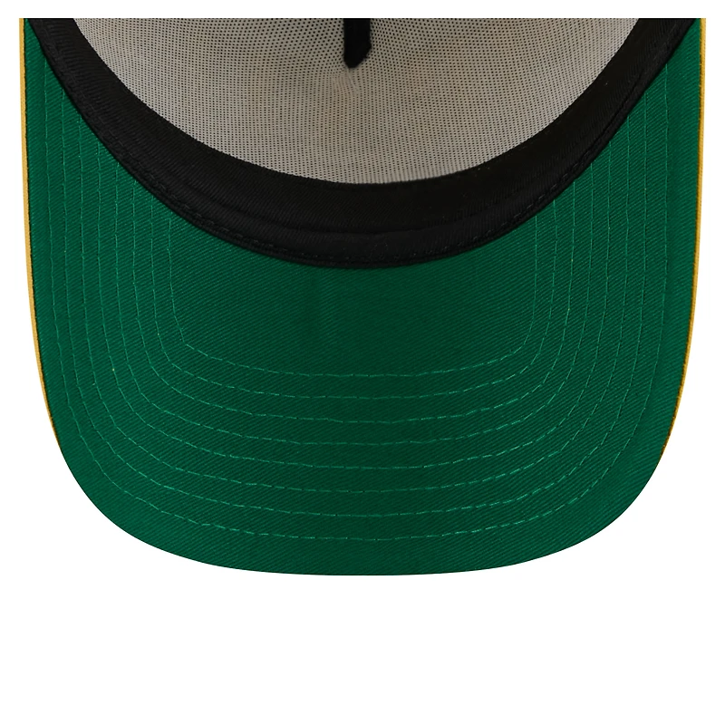 Men's New Era White/Gold Pittsburgh Pirates Distressed 9FORTY A-Frame Adjustable Trucker Hat