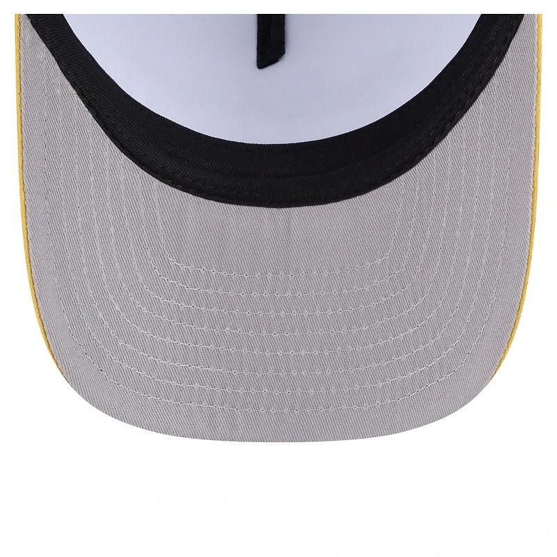 Casquette trucker New Era 9FIFTY Foodie A-Frame blanche et or Pittsburgh Pirates pour homme