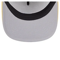 Men's New Era White/Gold Pittsburgh Pirates Retro Script Trucker 9FIFTY Snapback Hat