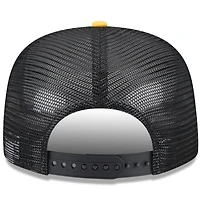 Men's New Era White/Gold Pittsburgh Pirates Team Foam Front A-Frame Trucker 9FIFTY Snapback Hat