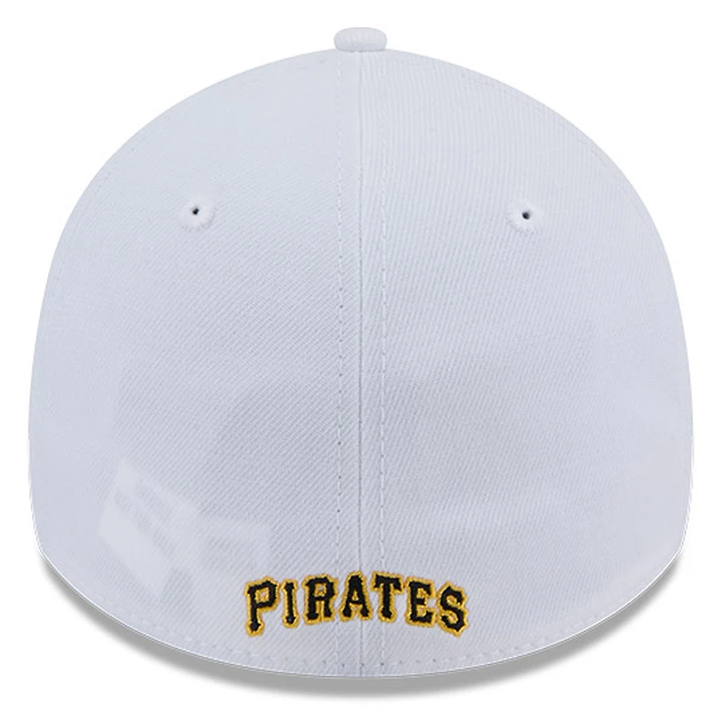 Casquette 39THIRTY Flex blanche des Pirates de Pittsburgh New Era pour homme