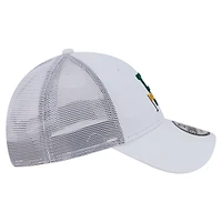 Casquette trucker ajustable New Era 9FORTY blanche à motif drapeau des Pirates de Pittsburgh pour homme