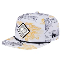 Casquette snapback blanche à imprimé Island Golfer des Pirates de Pittsburgh de New Era pour homme