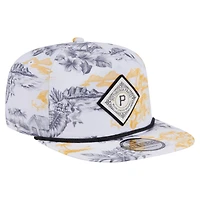Casquette snapback blanche à imprimé Island Golfer des Pirates de Pittsburgh de New Era pour homme