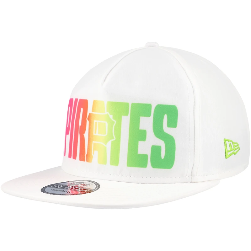 Casquette snapback Spring Spectrum Golfer New Era pour hommes, blanche, Pittsburgh Pirates