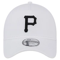 Men's New Era White Pittsburgh Pirates TC A-Frame 9FORTY Adjustable Hat