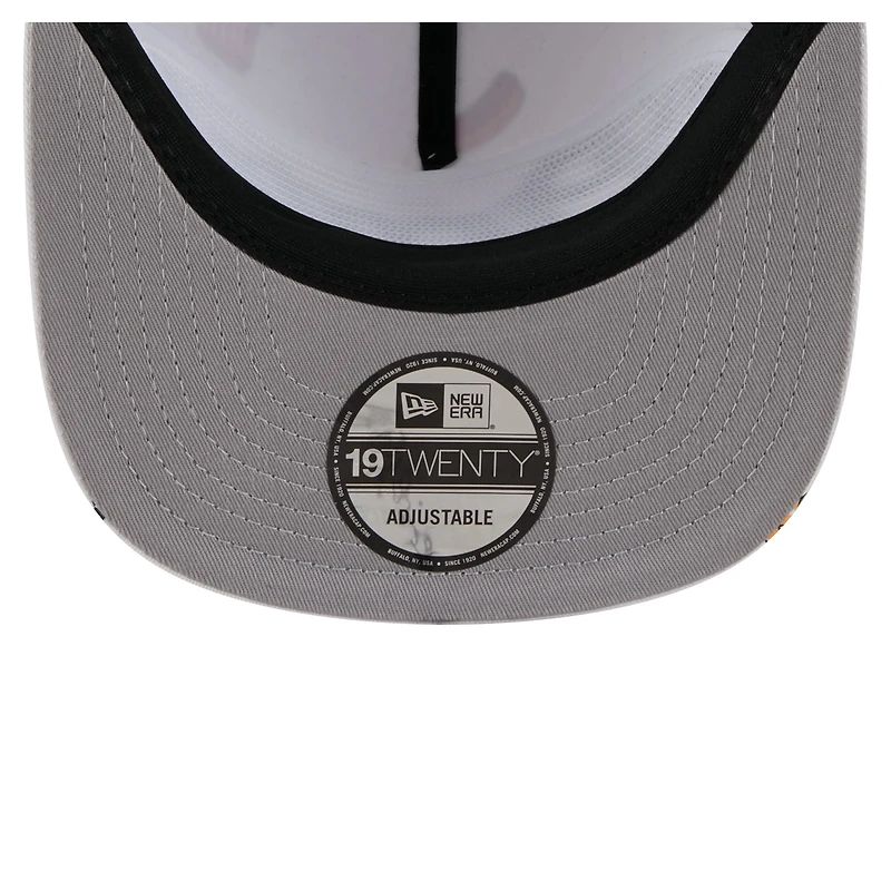 Casquette ajustable New Era blanche 19TWENTY pour homme avec logo de l'équipe des Pirates de Pittsburgh
