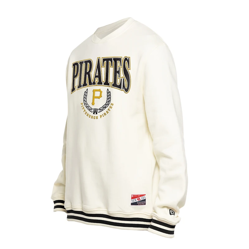 Sweat-shirt rétro blanc New Era pour homme