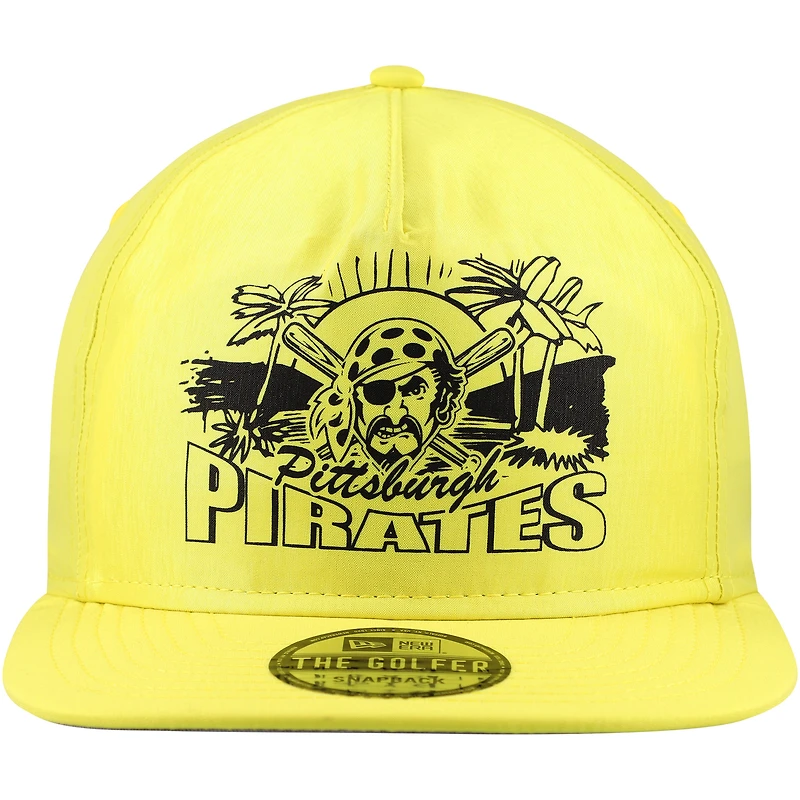 Men's New Era Yellow Pittsburgh Pirates Neon Golfer Snapback Hat