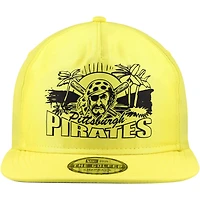 Men's New Era Yellow Pittsburgh Pirates Neon Golfer Snapback Hat