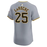 Maillot de joueur Nike Adam LaRoche pour hommes, gris, Pittsburgh Pirates Road Elite