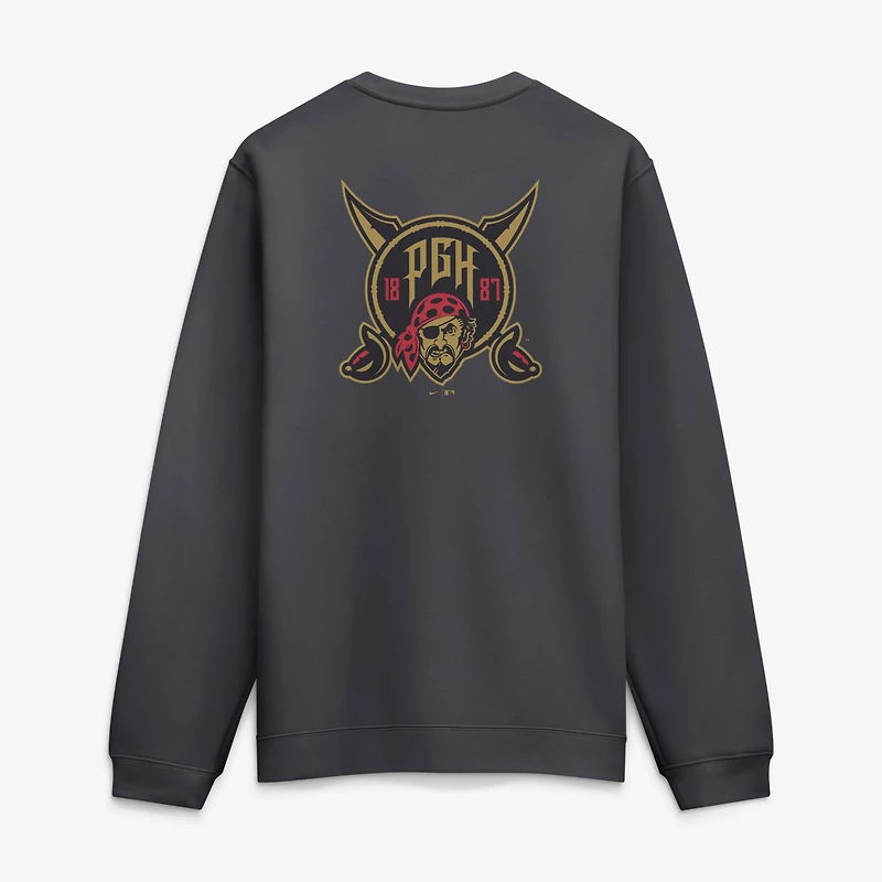 Men's Nike Anthracite Pittsburgh Pirates City Connect Club Sweatshirt