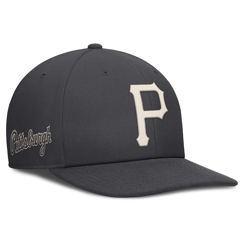 Casquette Snapback Nike anthracite Pittsburgh Pirates Statement Pro pour homme