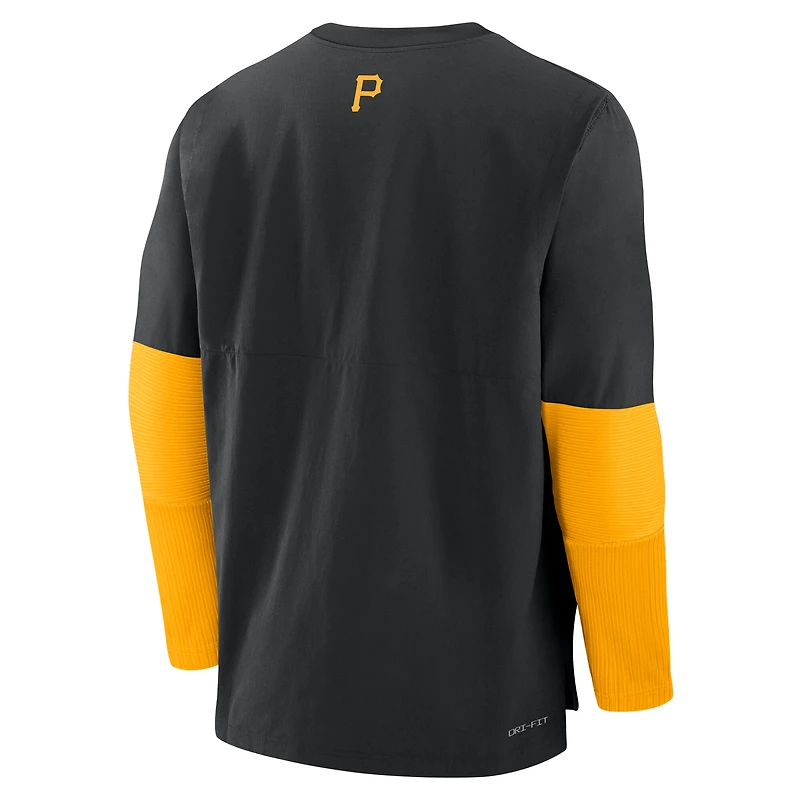 Pull léger Nike Dri-FIT pour homme, collection authentique des Pirates de Pittsburgh, noir/or