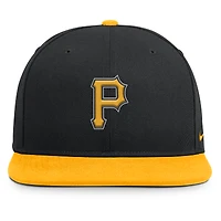 Casquette snapback Nike noire et or Pittsburgh Pirates Primetime Pro Dri-FIT pour homme