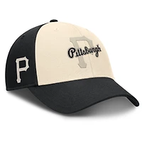 Casquette ajustable Nike noire/naturelle Pittsburgh Pirates Statement Club Performance pour homme