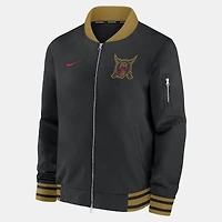 Men's Nike Black Pittsburgh Pirates 2026 City Connect Authentic Collection Relaxed Full-Zip Bomber Jacket