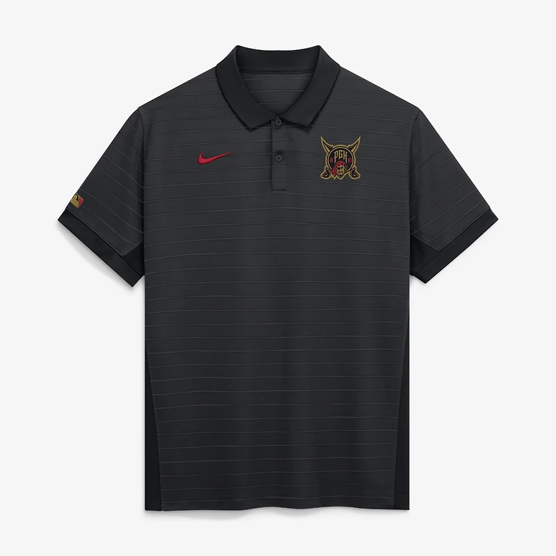 Polo rayé Dri-FIT Nike Pittsburgh Pirates 2026 City Connect Authentic Collection pour homme, noir
