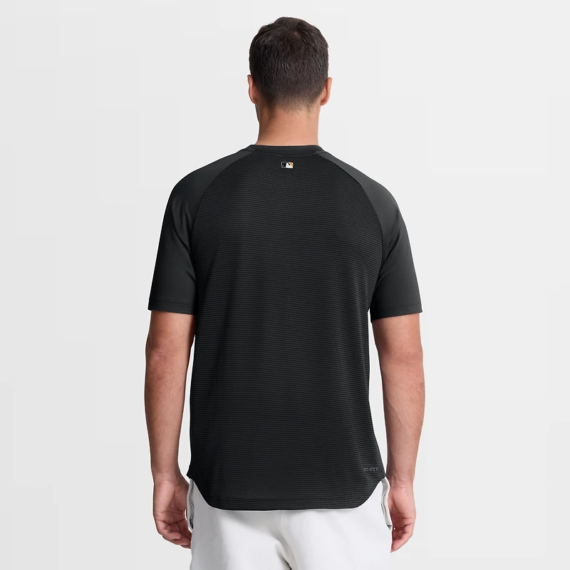 Haut raglan Nike Dri-FIT noir Pittsburgh Pirates Authentic Collection pour homme