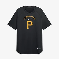 Haut raglan Nike Dri-FIT noir Pittsburgh Pirates Authentic Collection pour homme