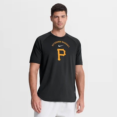 Men's Nike Black Pittsburgh Pirates Authentic Collection Batting Practice Pre-Game Raglan Dri-FIT Top