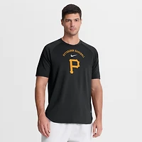 Men's Nike Black Pittsburgh Pirates Authentic Collection Batting Practice Pre-Game Raglan Dri-FIT Top
