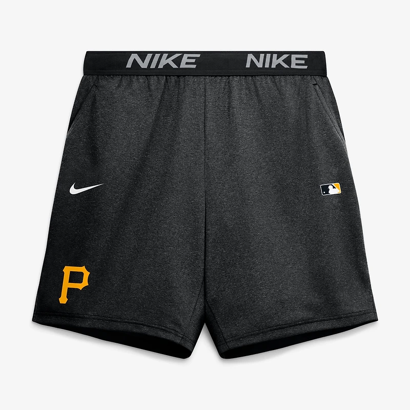 Men's Nike Black Pittsburgh Pirates Authentic Collection Dri-FIT Knit Shorts