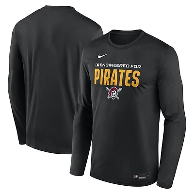 Men's Nike Black Pittsburgh Pirates Authentic Collection Legend Dri-FIT Long Sleeve T-Shirt