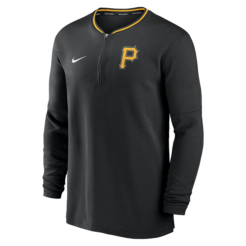 Haut Nike noir à demi-zip Performance des Pirates de Pittsburgh pour homme