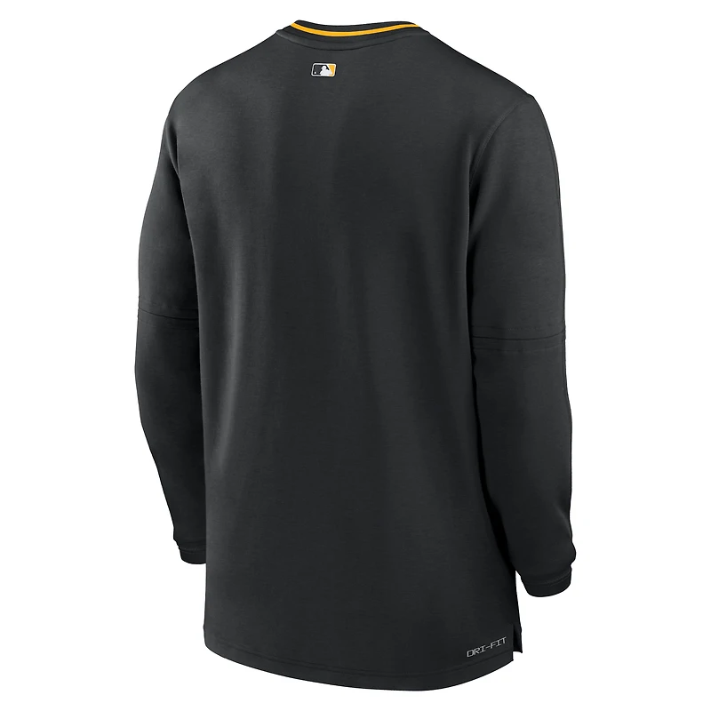 Haut Nike noir à demi-zip Performance des Pirates de Pittsburgh pour homme