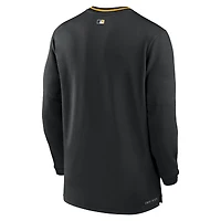Haut Nike noir à demi-zip Performance des Pirates de Pittsburgh pour homme