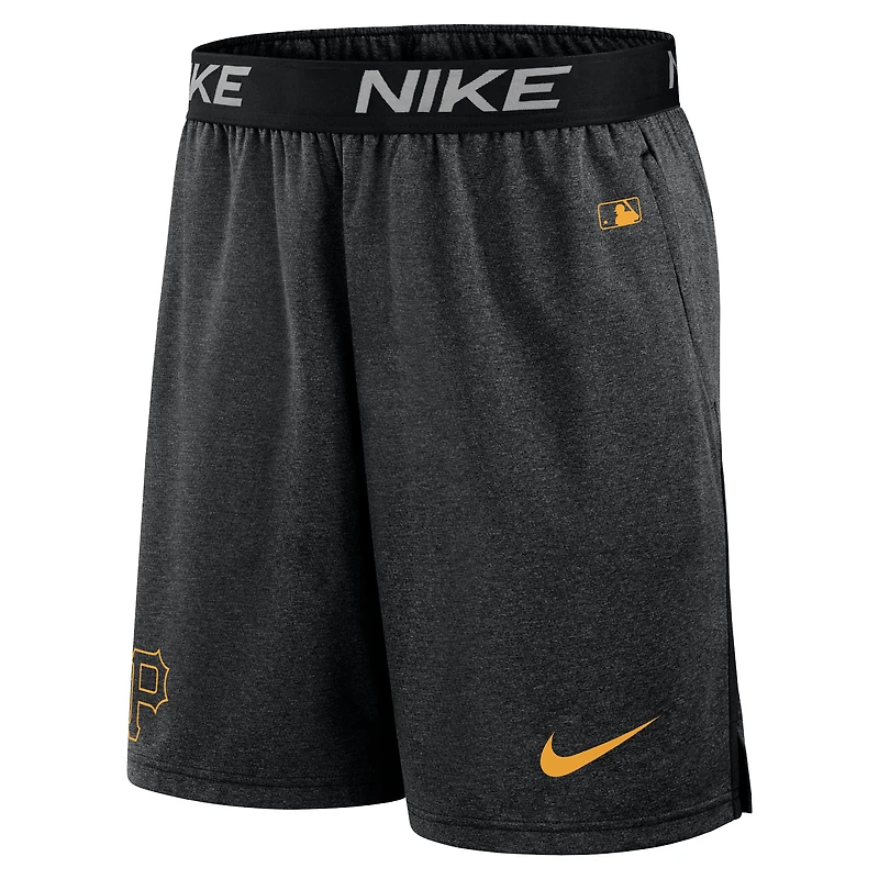Short en tricot performance Nike Pittsburgh Pirates Authentic Collection pour homme, noir