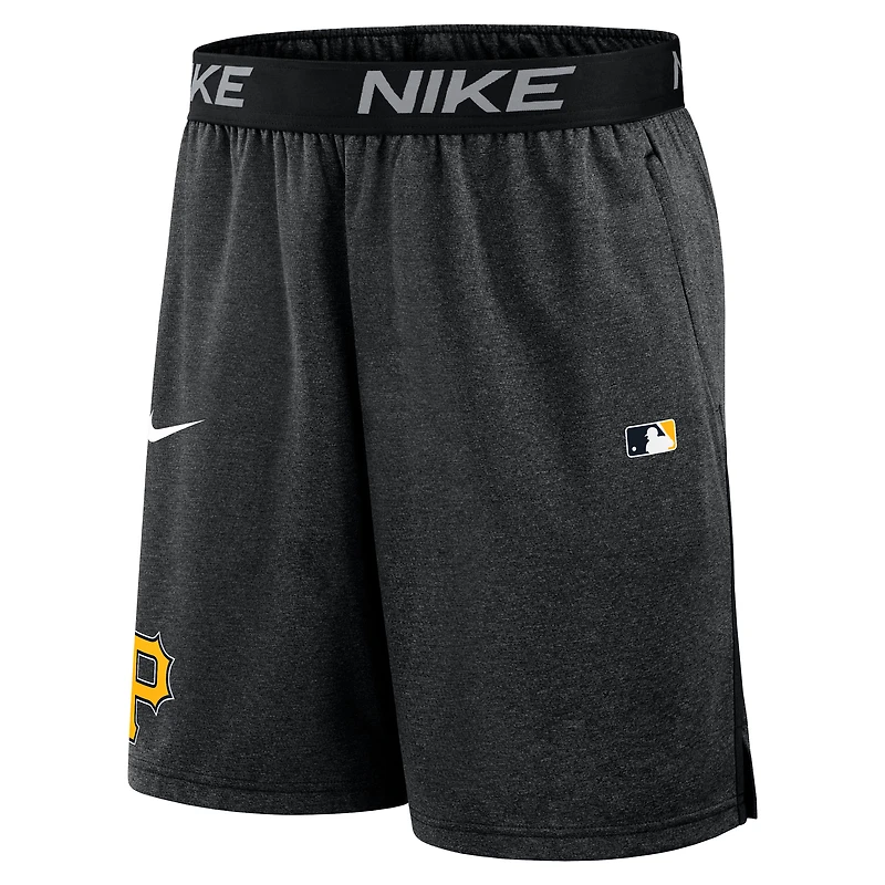 Men's Nike Black Pittsburgh Pirates Authentic Collection Performance Knit Shorts