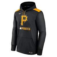 Men's Nike Black Pittsburgh Pirates Authentic Collection Performance Pullover Hoodie