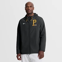 Men's Nike Black Pittsburgh Pirates Authentic Collection Raglan Therma-FIT Full-Zip Hooded Jacket