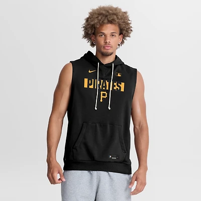 Sweat à capuche sans manches Nike Pittsburgh Pirates Authentic Collection Standard Issue Dri-FIT noir pour homme
