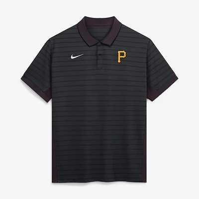 Polo rayé Victory Dri-FIT de la collection authentique des Pirates Pittsburgh, noir, Nike, pour homme