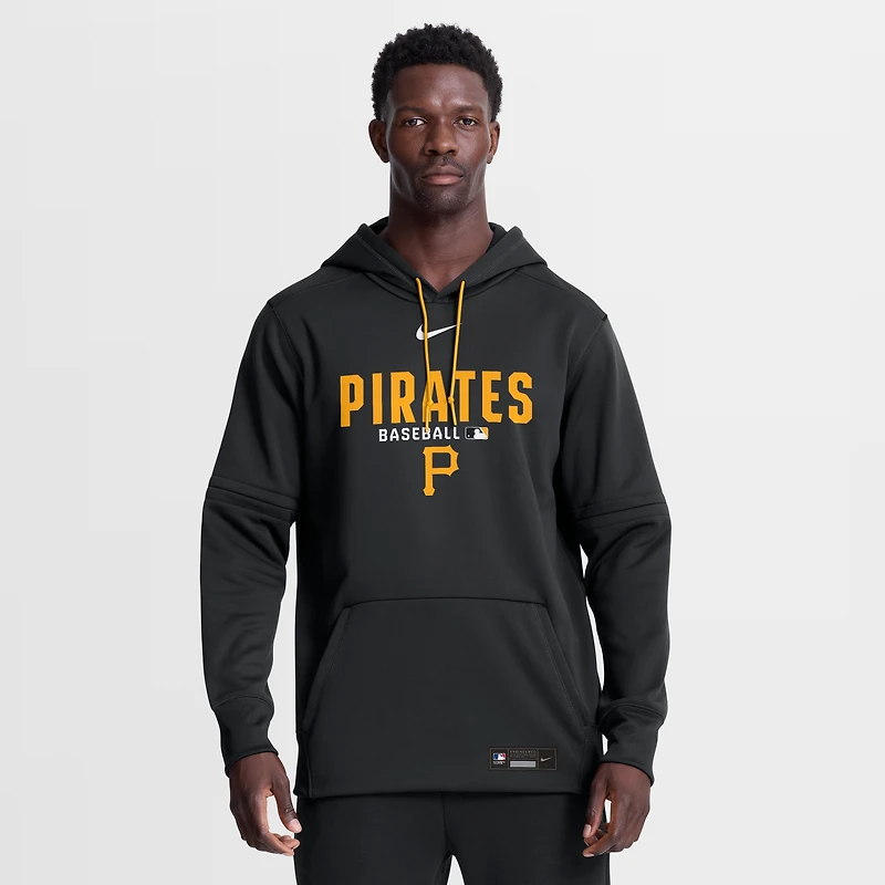 Sweat à capuche Nike Therma-FIT Authentic Collection pour homme, noir, Pittsburgh Pirates