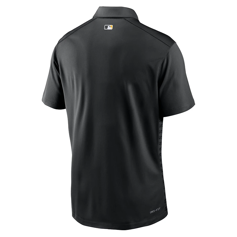 Polo Nike Victory Performance pour homme de la collection authentique des Pirates Pittsburgh noir
