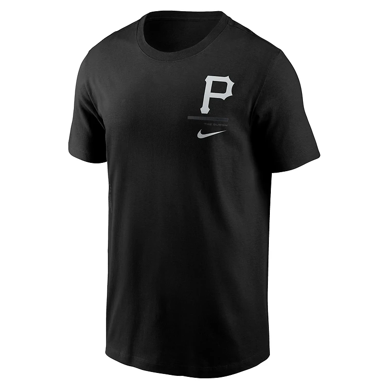 T-shirt Nike noir pour homme avec logo des Pirates de Pittsburgh
