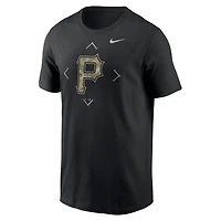T-shirt Nike Pittsburgh Pirates Camo Logo pour homme noir