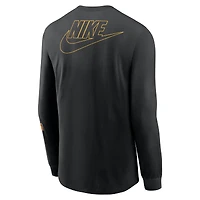 T-shirt à manches longues Nike noir pour homme, collection Cooperstown, Pirates de Pittsburgh, Knockout