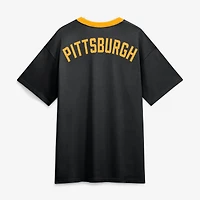 Men's Nike Black Pittsburgh Pirates Cooperstown Collection Ringer T-Shirt