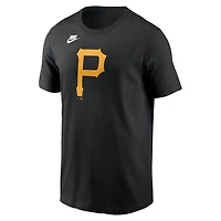 T-shirt Nike noir avec logo de l'équipe des Pirates Pittsburgh pour homme la collection Cooperstown
