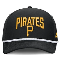 Casquette ajustable Nike noire Pittsburgh Pirates Cooperstown Rise pour homme