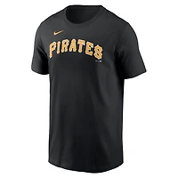 Men's Nike Black Pittsburgh Pirates Fuse Wordmark T-Shirt