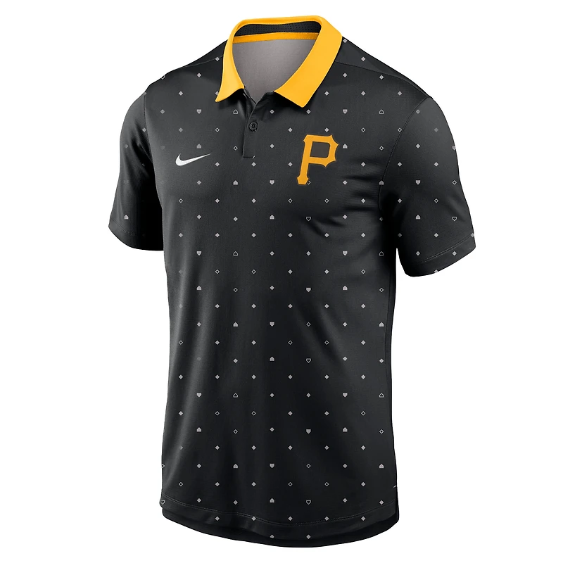 Polo Nike noir Legacy Icon Vapor Dri-FIT pour homme des Pirates de Pittsburgh