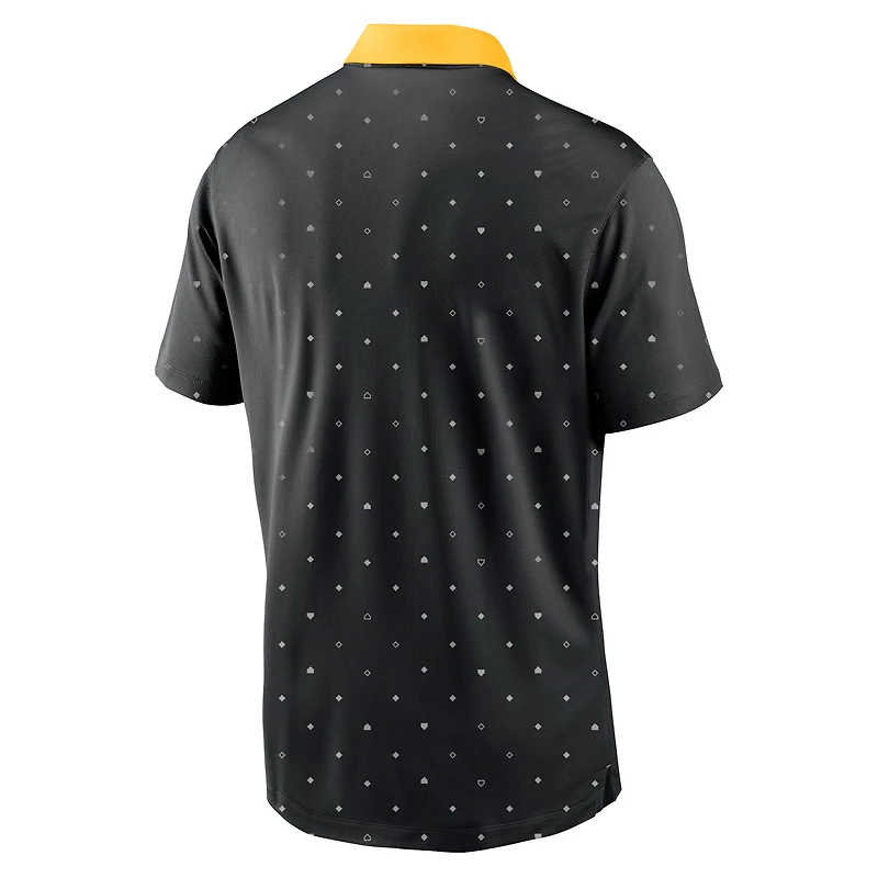 Polo Nike noir Legacy Icon Vapor Dri-FIT pour homme des Pirates de Pittsburgh